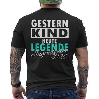 Gestern Kind Heute Legende Jugendweihe 2026 T-Shirt mit Rückendruck - Seseable