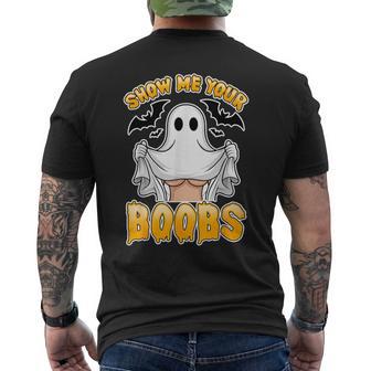 Ghost Costume Show Me Your Boobs Men's T-shirt Back Print - Thegiftio UK