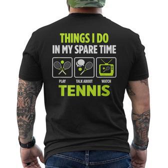 Giocare Un Orologio Tennis Divertente Giocatore Di Tennis T-shirt da uomo con stampa posteriore - Novitaregali