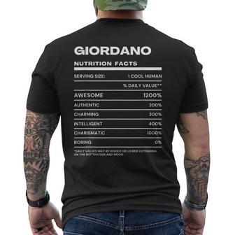 Giordano 栄養成分表示 メンズTシャツ バックプリント - Kawaiitshirt