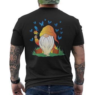 Gnome Nain Papillon Fleur Printemps Été Gnome T-shirt imprimé au dos - Cadeauxyz