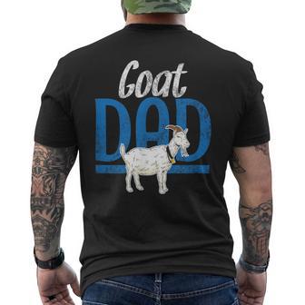 Goat Dad Fathers Day Farmer Goats Lover Farming Men's T-shirt Back Print - Monsterry UK