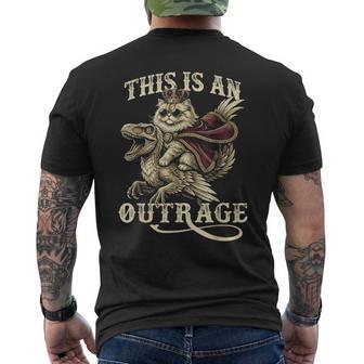 Goddammit Donut This Is An Outrage Princess Cat Meme Men's T-shirt Back Print - Thegiftio UK