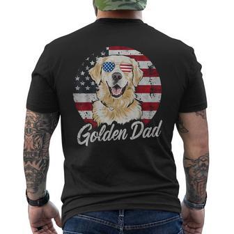 Golden Dad White English Cream Golden Retriever Dog Father Men's T-shirt Back Print - Thegiftio UK