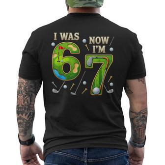 Golf 7Th Birthday Boy I Was 6 Now I'm 7 Six Seven 67 Kids Men's T-shirt Back Print - Thegiftio