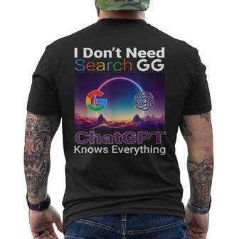 Googleを検索する必要はありません。Chatgptはすべてを知っています。 メンズTシャツ バックプリント - Kawaiitshirt