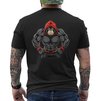 Gorilla Workout Angrytrongcaryilverback Gorilla Gym メンズTシャツ バックプリント - Kawaiitshirt