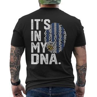 Gráfico Patriótico De La Bandera De Uruguay Roots Con Huella Dactilar Camiseta Hombre Estampado Espalda - Regaloses