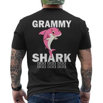 Grammy Shark Fathers Day Idea For Grammy Men's T-shirt Back Print - Thegiftio UK