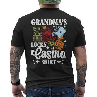 Grandma's Lucky Casino Gambling Granny Men's T-shirt Back Print - Thegiftio