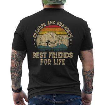 Grandpa And Grandson Best Friends For Life Father's Day Men's T-shirt Back Print | Seseable UK