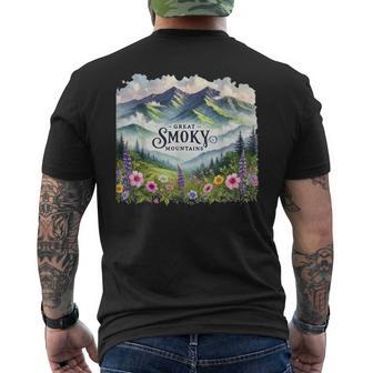 Great Smoky Mountains Spring Men's T-shirt Back Print - Thegiftio UK