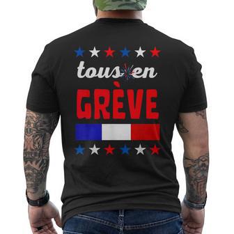 Grèveyndicat Négociation Patron Manifestation France T-shirt imprimé au dos - Cadeauxyz