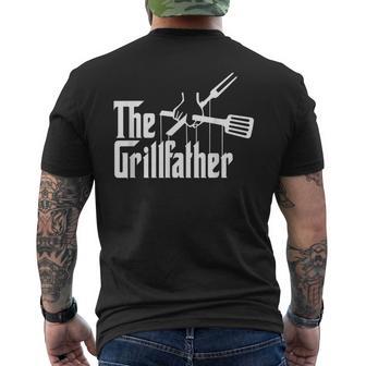 The Grillfather Bbq Grill & Smoker Barbecue Chef Men's T-shirt Back Print - Thegiftio UK