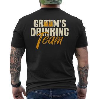 Groom's Drinking Team Junggesellenabschied Hochzeit Trauzeugen T-Shirt mit Rückendruck - Seseable