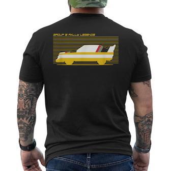 Group B ラリー レジェンド クラシック ラリー カー デザイン ヴィンテージ ラリー メンズTシャツ バックプリント - Kawaiitshirt