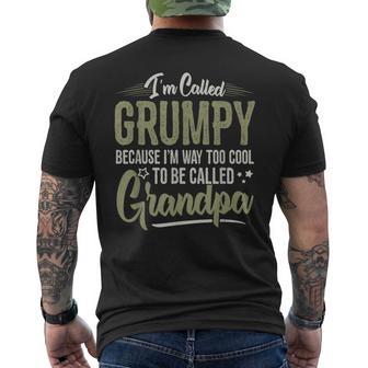 Grumpy For Grandpa Fathers Day I'm Called Grumpy Men's T-shirt Back Print - Thegiftio UK