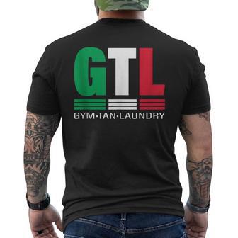 Gtl Gym Tan Laundry Italian Flag New Jersey Garden Nj Shore Men's T-shirt Back Print - Thegiftio UK