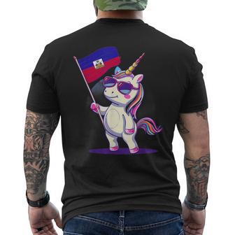 Haiti Haitian Pride Mignonne Licorne Haïtienne Racines Haïtiennes Drapeau Haïtien T-shirt imprimé au dos - Cadeauxyz