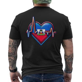 Haitian Flag Day Love Haiti Haitian Roots Haiti Flag Haitian Men's T-shirt Back Print - Thegiftio UK