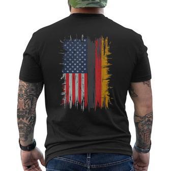 Half German Half American Usa Flag Germany America Men's T-shirt Back Print - Thegiftio UK