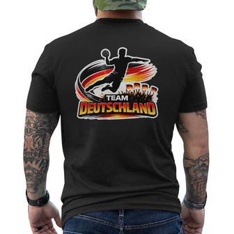 Handball Fan Team Deutschland Flagge Handballer Deutschland T-Shirt mit Rückendruck - Geschenkecke