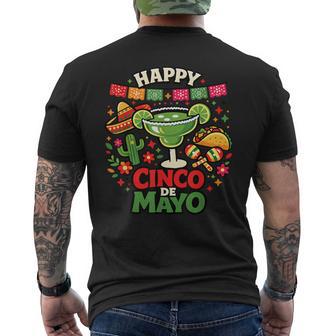 Happy Cinco De Mayo Fiesta Celebration Men's T-shirt Back Print | Mazezy