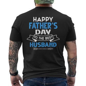 Happy Father's Day To The Best Husband Father's Day Men's T-shirt Back Print - Thegiftio UK
