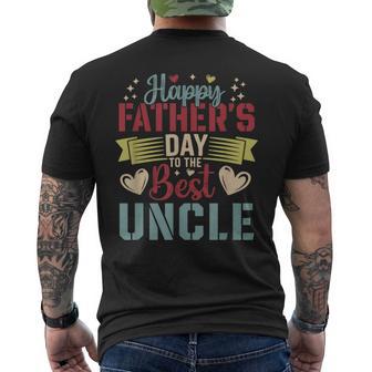Happy Father's Day To The Best Uncle Proud Family Group Men's T-shirt Back Print - Thegiftio