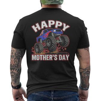 Happy For Boys Toddler Monster Truck Men's T-shirt Back Print - Thegiftio