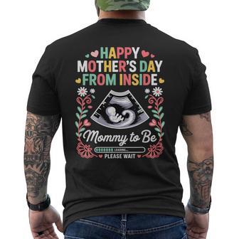 Happy From Inside Mommy To-Be Loading Progress Men's T-shirt Back Print - Monsterry