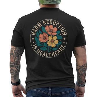 Harm Reduction Is Healthcare Men's T-shirt Back Print - Thegiftio UK