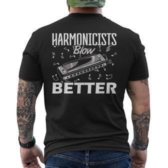 Harmonicists Blow Better ハーモニカ メンズTシャツ バックプリント - Kawaiitshirt