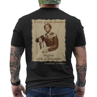Harriet Tubman Slavery Junenth 1865 Black History Month Men's T-shirt Back Print - Thegiftio UK