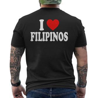 I Heart Love Filipinos Men's T-shirt Back Print - Monsterry