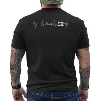 Heartbeat ミシンキルティングミシン。 メンズTシャツ バックプリント - Kawaiitshirt