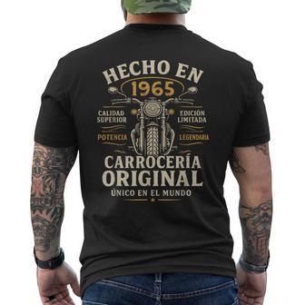Hecho En 1965 61 Años Cumpleaños Moto Biker Hombre Motero Camiseta Hombre Estampado Espalda - Regaloses
