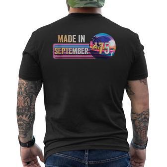 Hecho Eneptiembre De 1975 Impresionante Desde 1975 Cumpleañosintage In Mangas Camiseta Hombre Estampado Espalda - Regaloses
