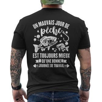Homme Cadeau Pêcheur Poissons Pécheur Humour Papa Pêcheur T-shirt imprimé au dos - Cadeauxyz