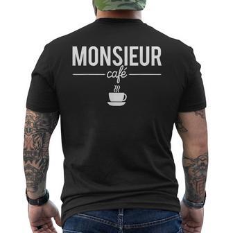 Homme Humour Monsieur Café Blague Amateur Caféine T-shirt imprimé au dos - Cadeauxyz