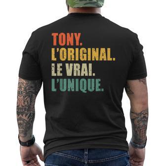 Homme Tony L'original Lerai L'unique Cadeau Personnalisé Humour T-shirt imprimé au dos - Cadeauxyz