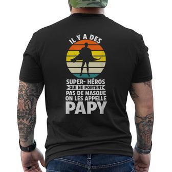 Hommeuper-Héroes Les Pommes Papy Grandpa T-shirt imprimé au dos - Cadeauxyz