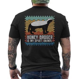 Honey Badger Is Mypirit Animal メンズTシャツ バックプリント - Kawaiitshirt