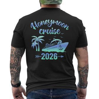 Honeymoon Cruise Just Married 2026 Couples Matching Men's T-shirt Back Print - Monsterry