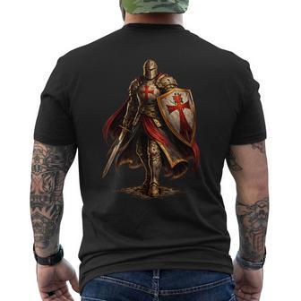 Hospitaller Knight Medieval Templar Men's T-shirt Back Print - Thegiftio UK