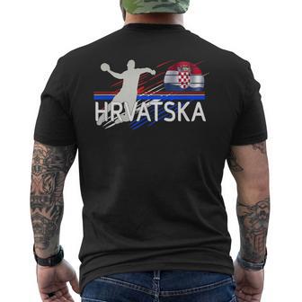 Hrvatska Ballon De Handball Croatie T-shirt imprimé au dos - Cadeauxyz