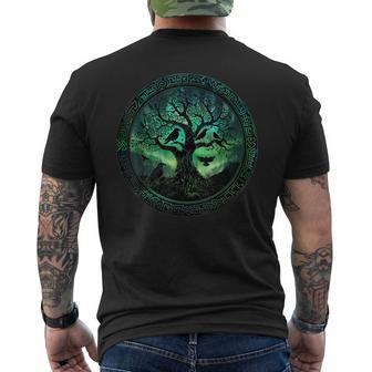Hugin & Munin Con Diseño De Cuervos De Odinsikingo Árbol De Laida Camiseta Hombre Estampado Espalda - Regaloses