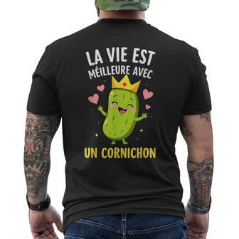 Humor Pepinillos Laida Es Mejor Con Un Pepinillo Camiseta Hombre Estampado Espalda - Regaloses