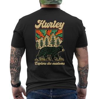 Hurley Virginia Outdoors Black Bear In The Mountains Retro Men's T-shirt Back Print - Thegiftio UK