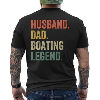 Husband Dad Boating Legend Sail Boat Captain Father's Day Men's T-shirt Back Print - Thegiftio UK